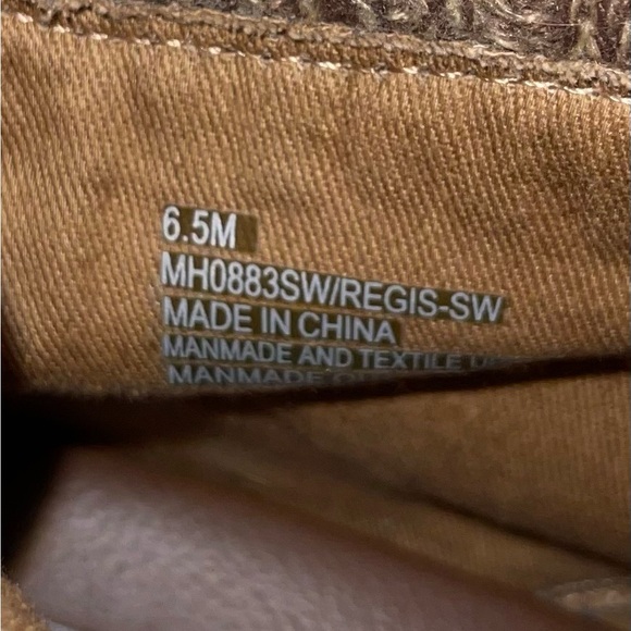 Women’s 6.5 MIA Regis-SW Combat Lace-up Ankle Boot Natural Tan Knitted Cuff - Picture 6 of 9